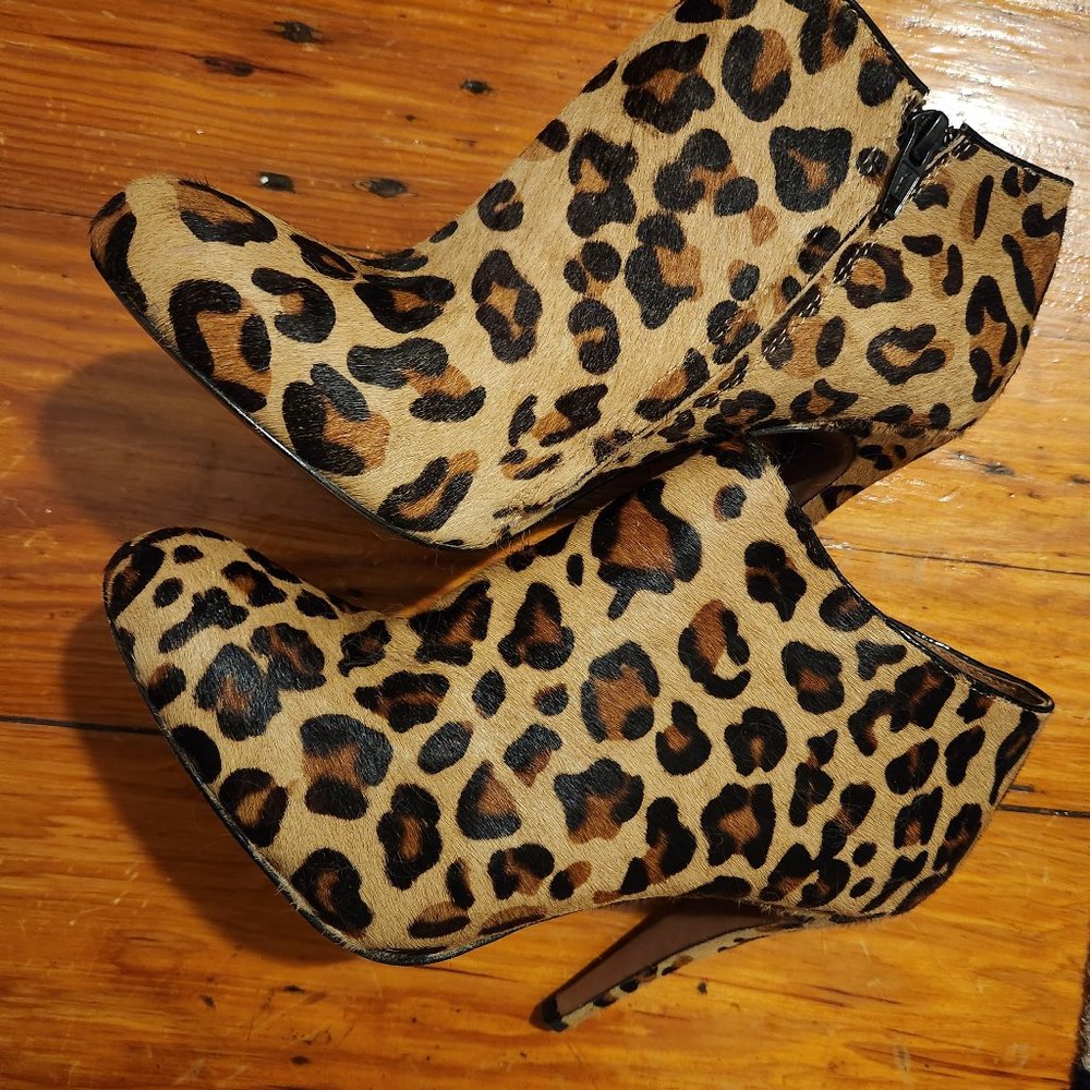 Aldo leopard print booties